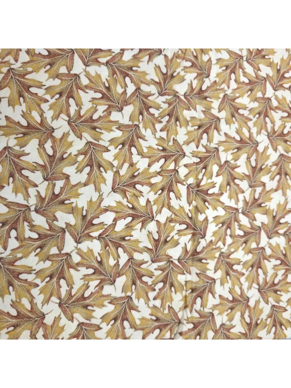 Vtg Oakhurst Textiles Leaves of Autumn Cotton Fabric 3 Yds Continuous Fall OOP